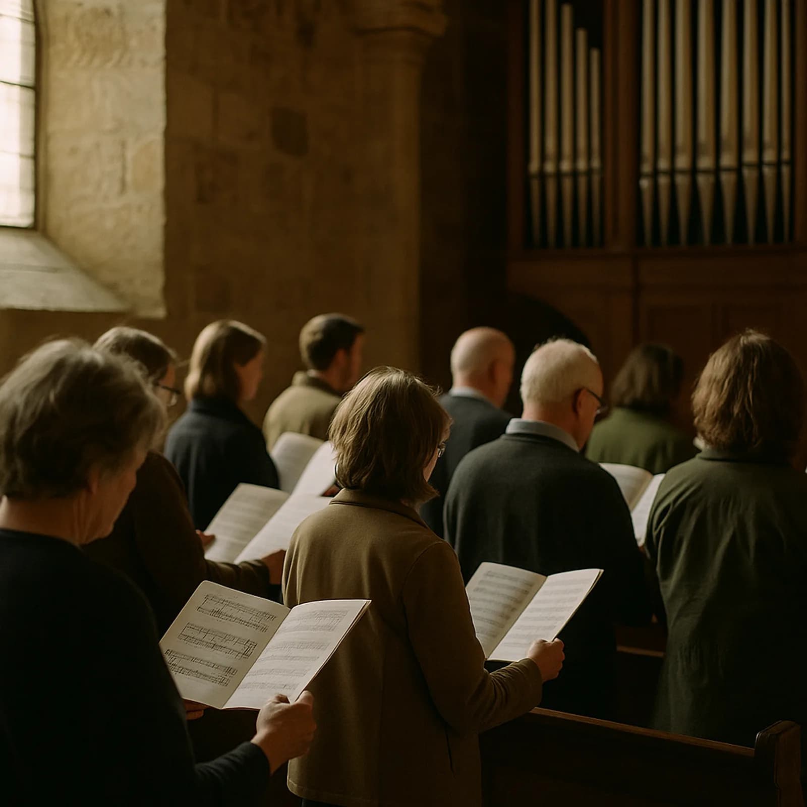 Die Kantorei bei der Probe